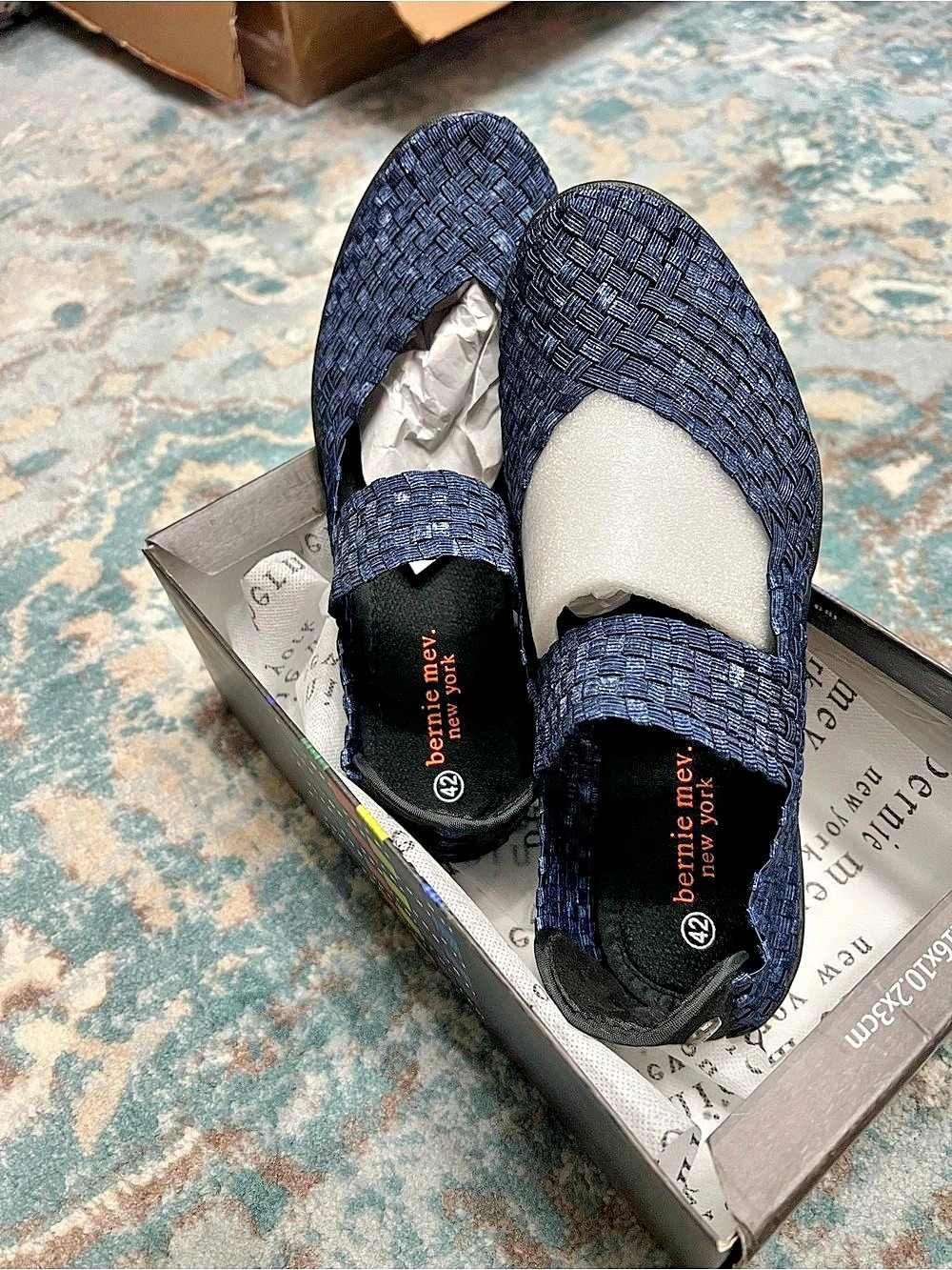 bernie mev. Catwalk. Women's Woven Flats Blue EU 42 Like New